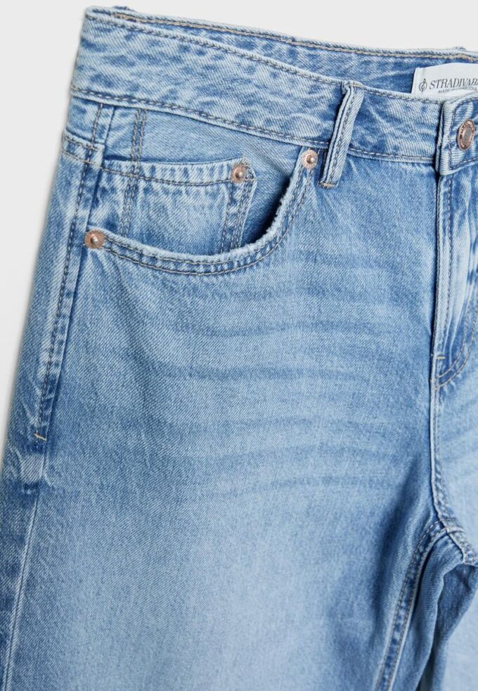 D91 Low-Waist-Jeans mit Wide Leg