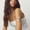 Doppelte Blumen-Emaille-Armband