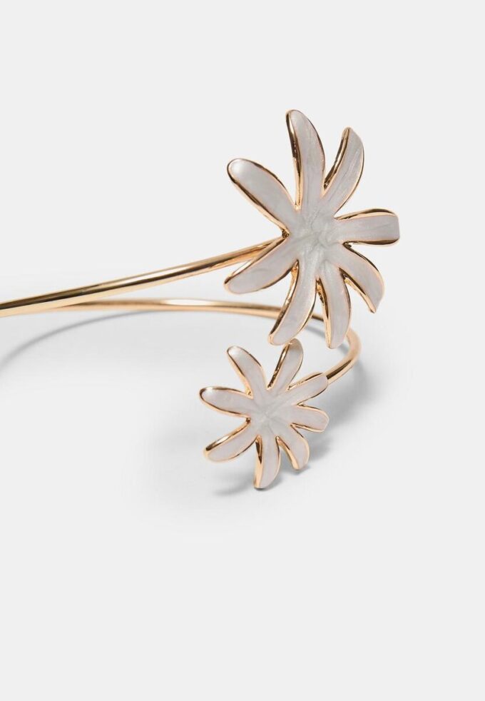 Doppelte Blumen-Emaille-Armband