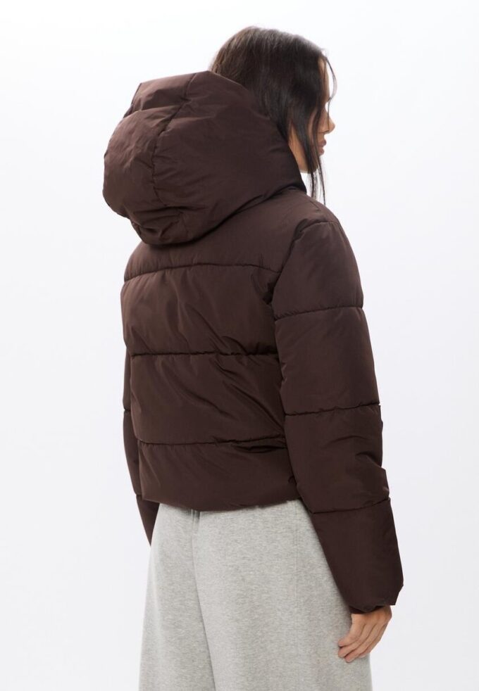 Einfache Daunenjacke mit Kapuze