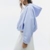 Einfache gestreifte Nylon-Kapuzenjacke Einfache gestreifte Nylon-Kapuzenjacke