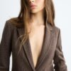 Einfacher gestreifter Blazer aus Basics Einfacher gestreifter Blazer aus Basics