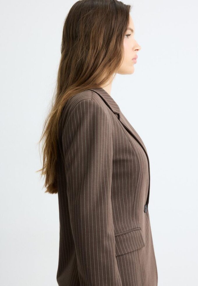 Einfacher gestreifter Blazer aus Basics Einfacher gestreifter Blazer aus Basics