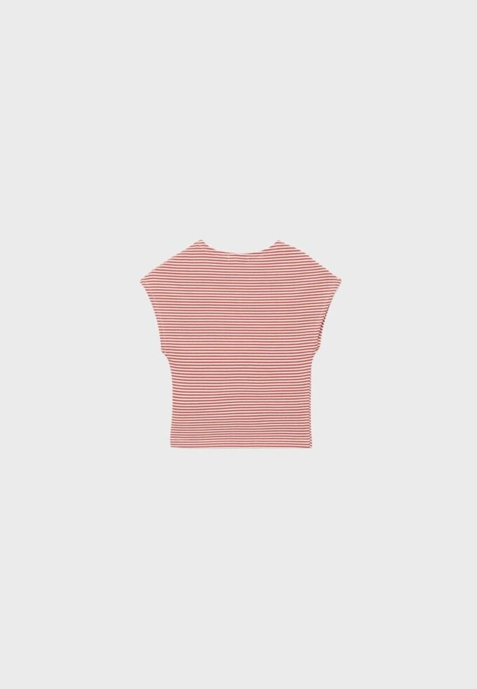 Einfaches gestreiftes T-Shirt mit Minärmel