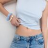 Einfaches ärmelloses T-Shirt aus der Basics-Kollektion