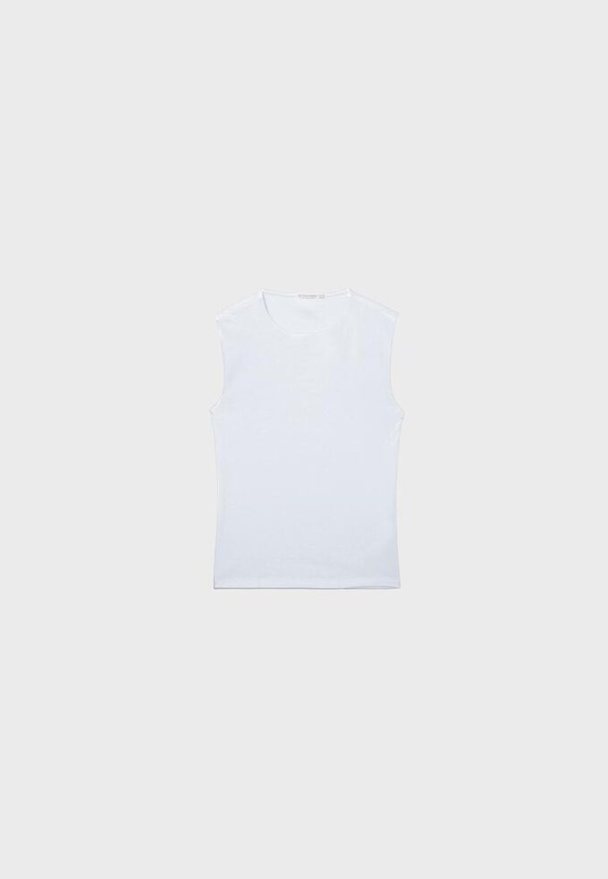 Einfaches ärmelloses T-Shirt aus der Basics-Kollektion
