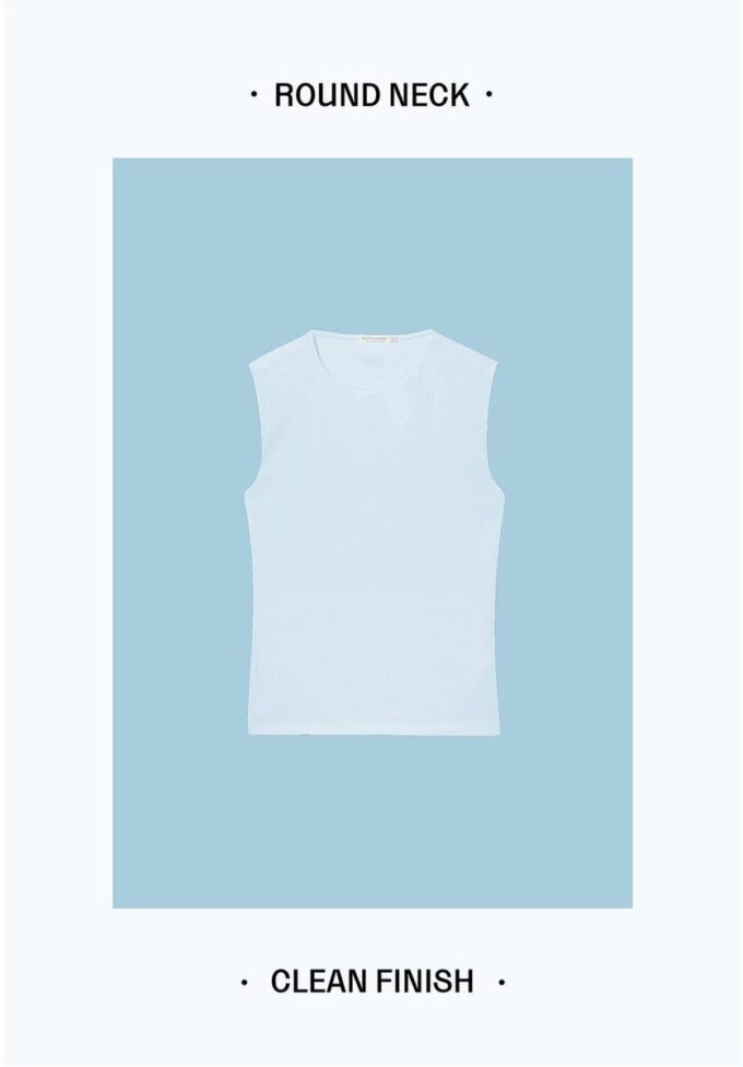 Einfaches ärmelloses T-Shirt aus der Basics-Kollektion