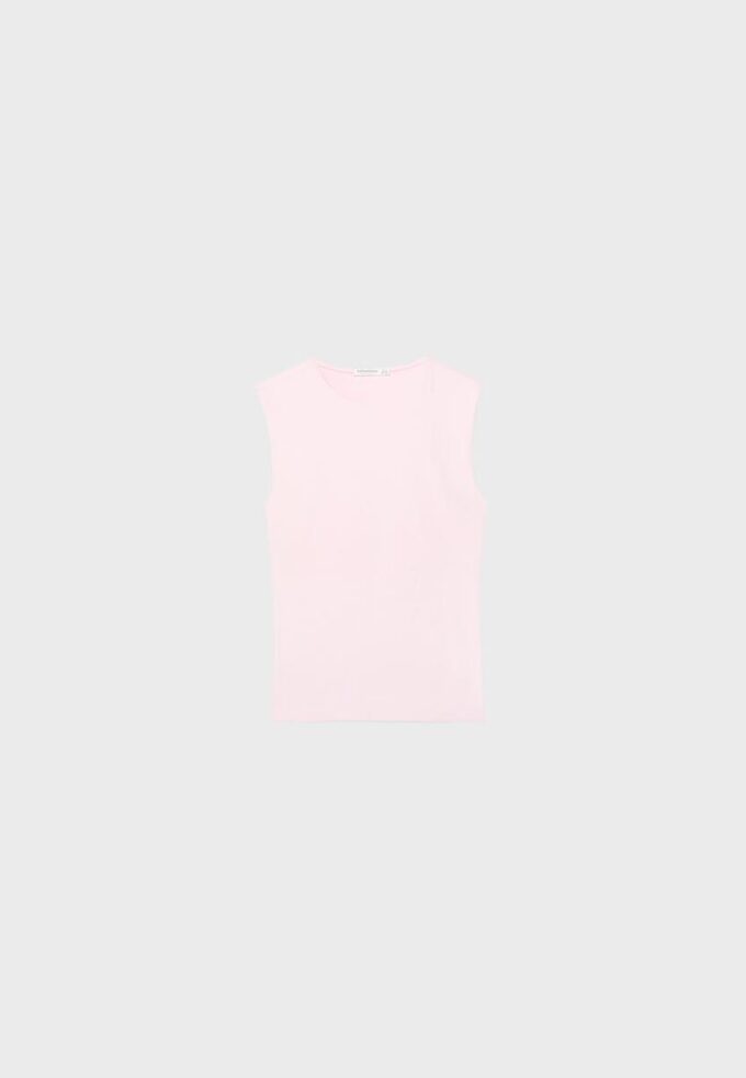 Einfaches ärmelloses T-Shirt aus der Basics-Kollektion Einfaches ärmelloses T-Shirt aus der Basics-Kollektion