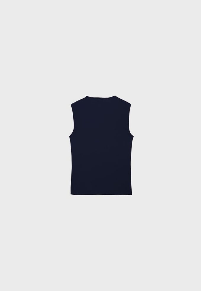 Einfaches ärmelloses T-Shirt aus der Basics-Kollektion