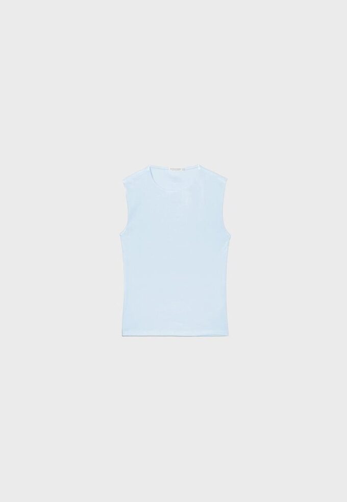 Einfaches ärmelloses T-Shirt aus der Basics-Kollektion