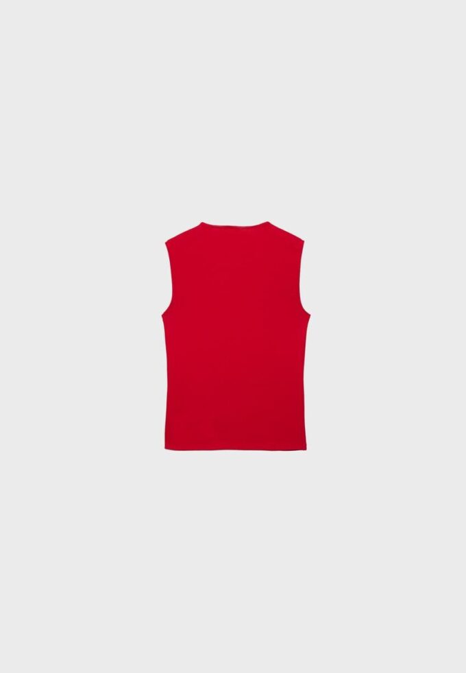 Einfaches ärmelloses T-Shirt aus der Basics-Kollektion Einfaches ärmelloses T-Shirt aus der Basics-Kollektion