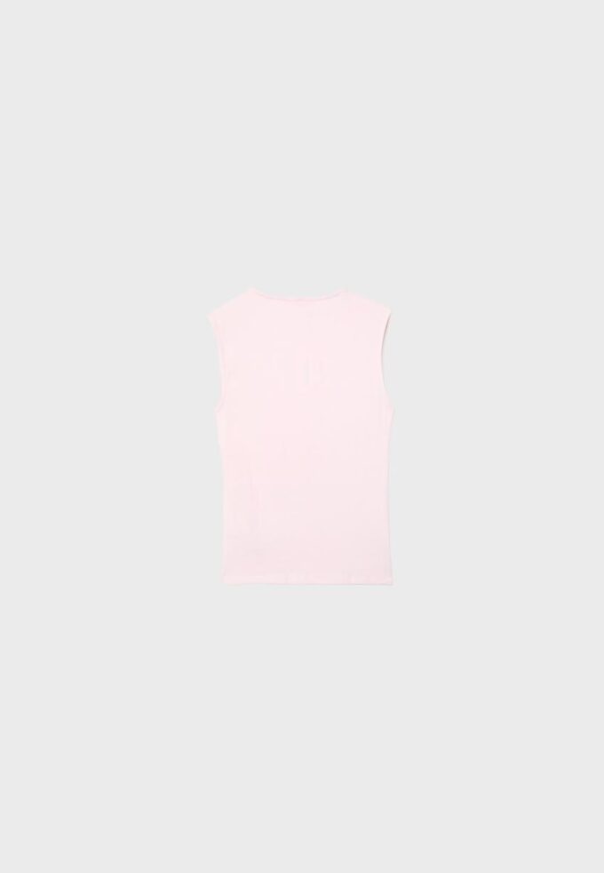 Einfaches ärmelloses T-Shirt aus der Basics-Kollektion Einfaches ärmelloses T-Shirt aus der Basics-Kollektion
