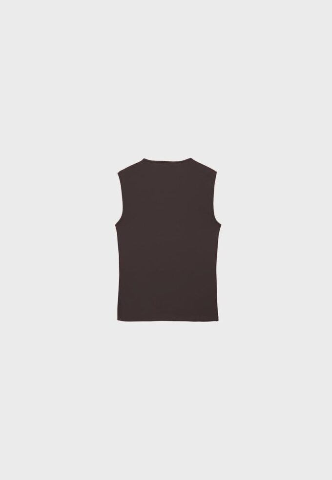 Einfaches ärmelloses T-Shirt aus der Basics-Kollektion Einfaches ärmelloses T-Shirt aus der Basics-Kollektion