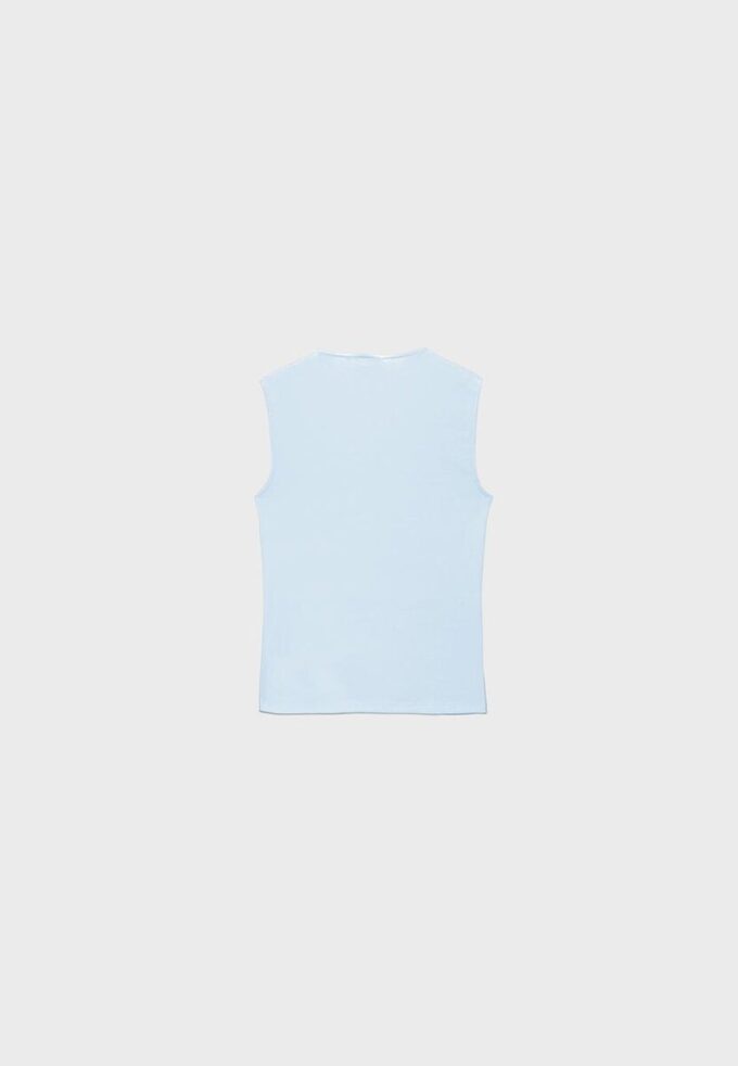 Einfaches ärmelloses T-Shirt aus der Basics-Kollektion