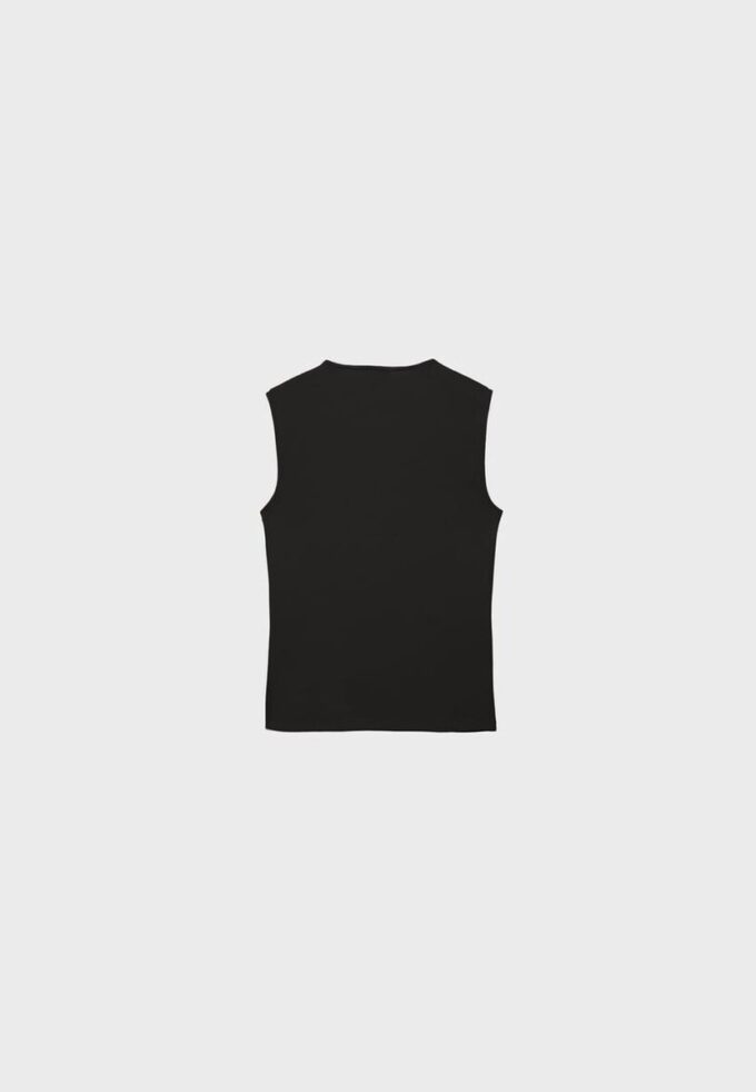 Einfaches ärmelloses T-Shirt aus der Basics-Kollektion