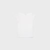 Einfaches T-Shirt mit U-Boot-Ausschnitt