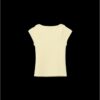 Einfaches T-Shirt mit U-Boot-Ausschnitt Einfaches T-Shirt mit U-Boot-Ausschnitt