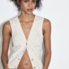 Eng anliegendes Denim-Oberteil Eng anliegendes Denim-Oberteil