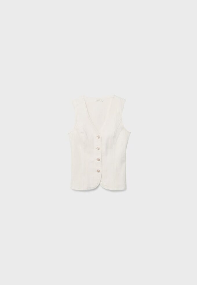 Eng anliegendes Denim-Oberteil Eng anliegendes Denim-Oberteil