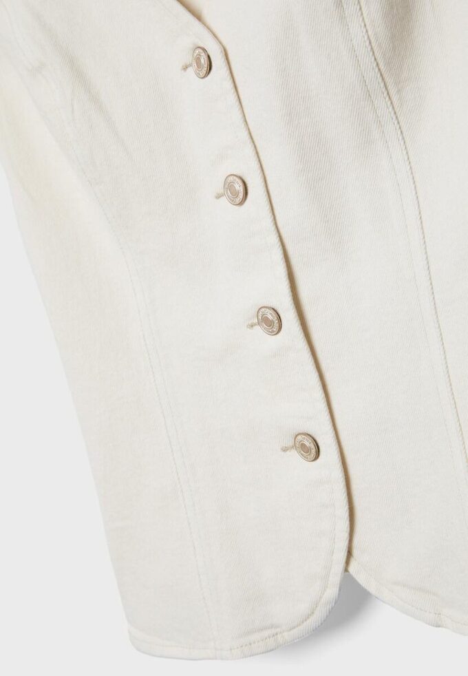 Eng anliegendes Denim-Oberteil Eng anliegendes Denim-Oberteil