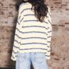 Feinstrick-Pullover mit Streifen Feinstrick-Pullover mit Streifen