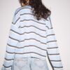 Feinstrick-Pullover mit Streifen