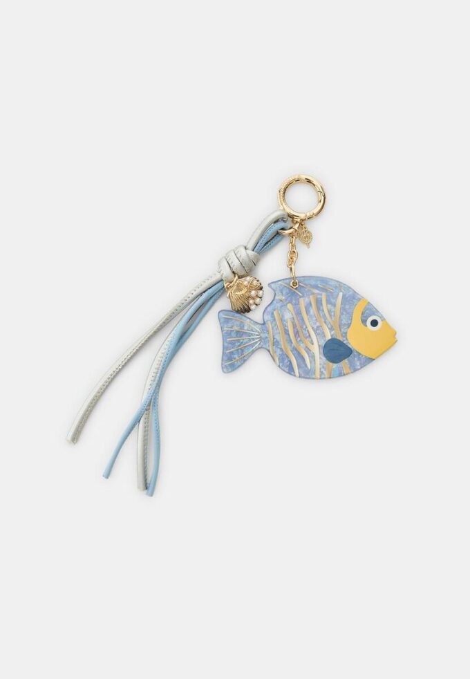 Fisch-Anhänger-Schlüsselanhänger mit Perlen Fisch-Anhänger-Schlüsselanhänger mit Perlen