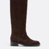 Flache Reitstiefel aus Leder Flache Reitstiefel aus Leder
