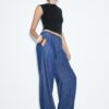 Fließende Denim-Hose mit Kordelzug Fließende Denim-Hose mit Kordelzug