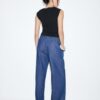 Fließende Denim-Hose mit Kordelzug Fließende Denim-Hose mit Kordelzug