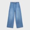 Fließende Denim-Hose mit Kordelzug Fließende Denim-Hose mit Kordelzug