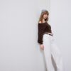 Fließende, elegante Hose mit geradem Bein und Gürtel