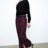 Fließende, elegante Hose mit geradem Bein und Gürtel