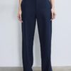 Fließende, elegante Hose mit geradem Bein und Gürtel