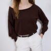 Fließende, elegante Hose mit geradem Bein und Gürtel