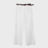 Fließende, elegante Hose mit geradem Bein und Gürtel