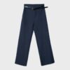 Fließende, elegante Hose mit geradem Bein und Gürtel