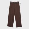 Fließende, elegante Hose mit geradem Bein und Gürtel