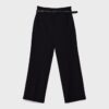 Fließende, elegante Hose mit geradem Bein und Gürtel