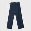Fließende, elegante Hose mit geradem Bein und Gürtel