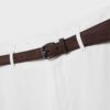 Fließende, elegante Hose mit geradem Bein und Gürtel