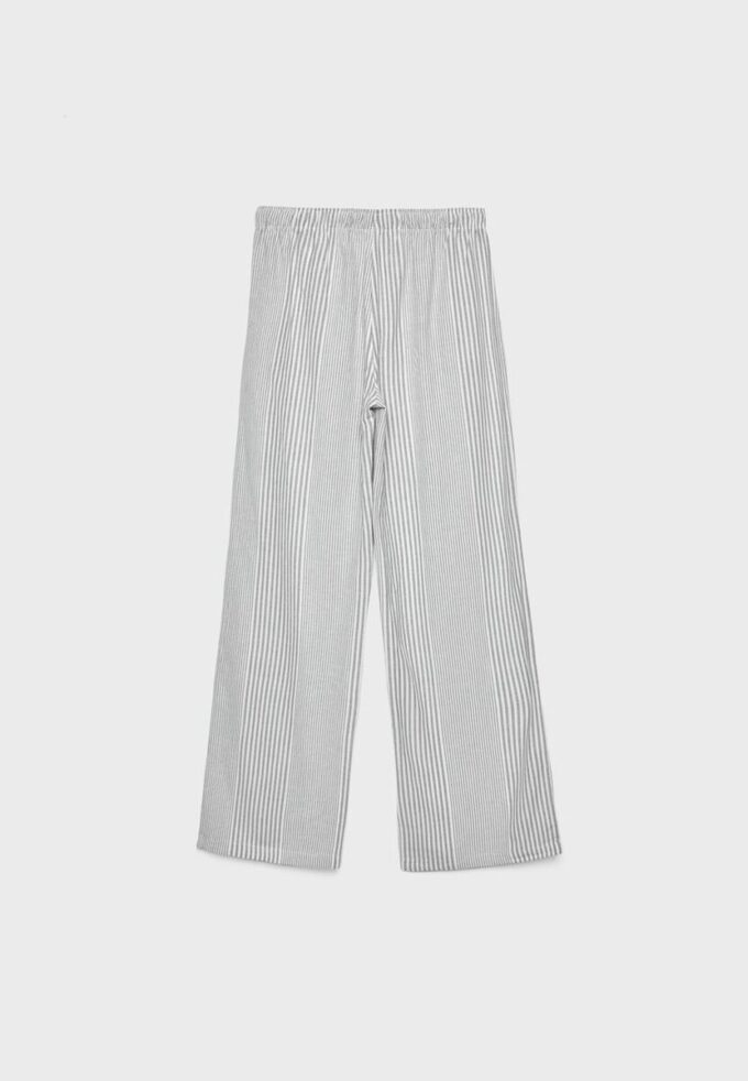 Fließende, gestreifte Leinen-Mischung-Hose Fließende, gestreifte Leinen-Mischung-Hose