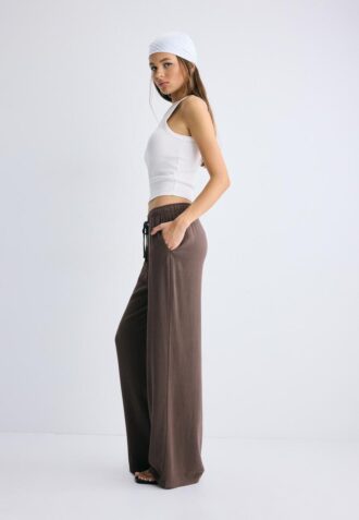 Fließende Hose in Leinenoptik