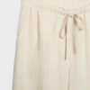 Fließende Hose mit Metallic-Fäden in Leinenoptik Fließende Hose mit Metallic-Fäden in Leinenoptik