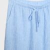 Fließende Hose mit Metallic-Fäden in Leinenoptik Fließende Hose mit Metallic-Fäden in Leinenoptik