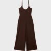 Fließender Jumpsuit mit Trägern