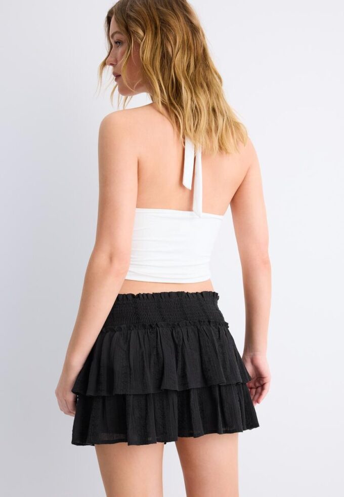 Fließender Skort mit Rüschen Fließender Skort mit Rüschen