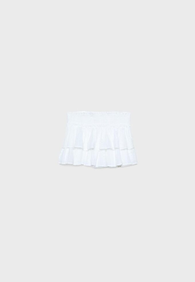 Fließender Skort mit Rüschen Fließender Skort mit Rüschen