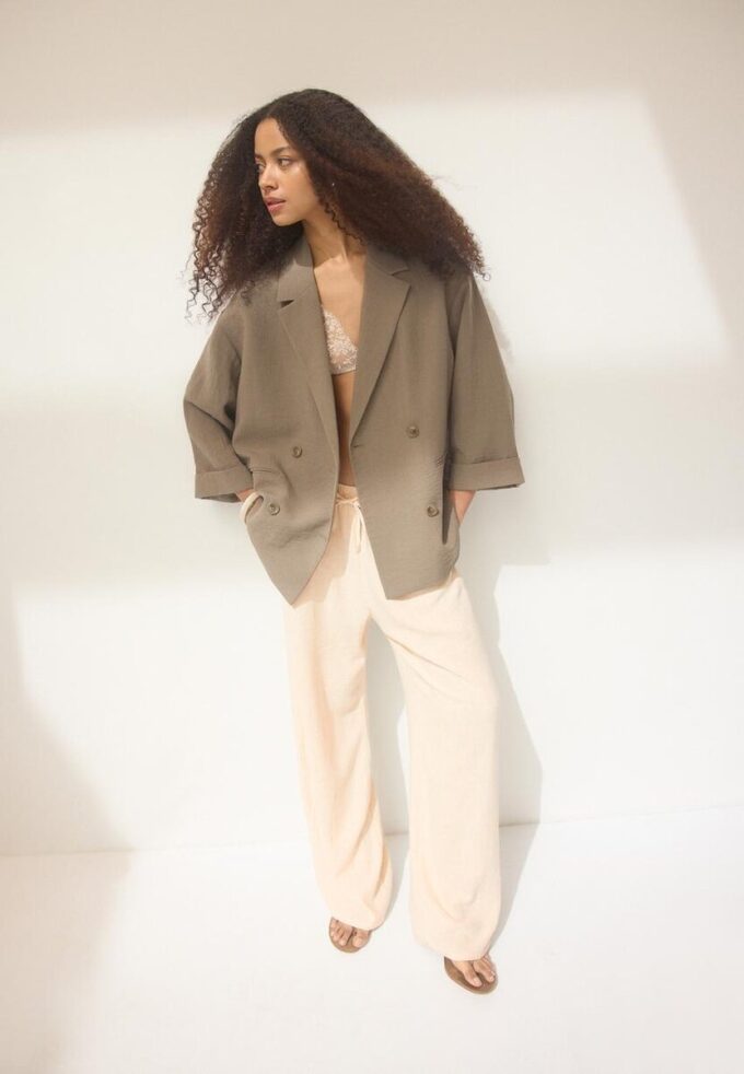 Fließender Zweireiher-Blazer Fließender Zweireiher-Blazer