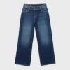 Gerade Jeans mit Nietenbund